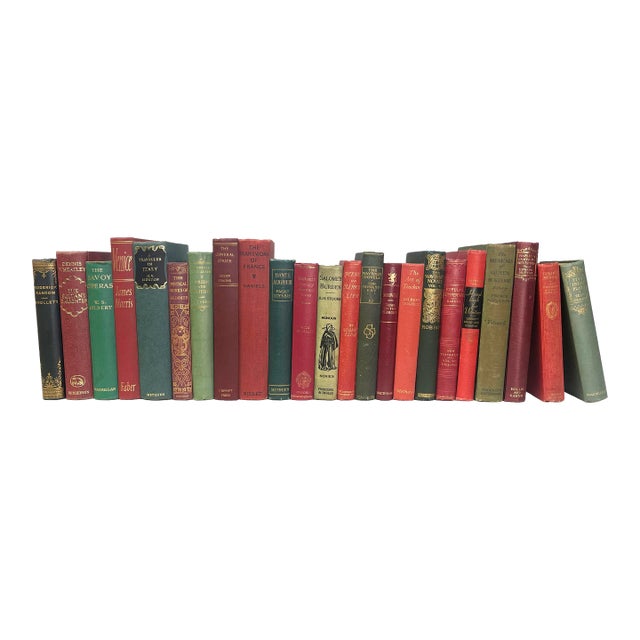 Decorative Books - Vintage Autumn Pine Books - Books by the Foot For Sale