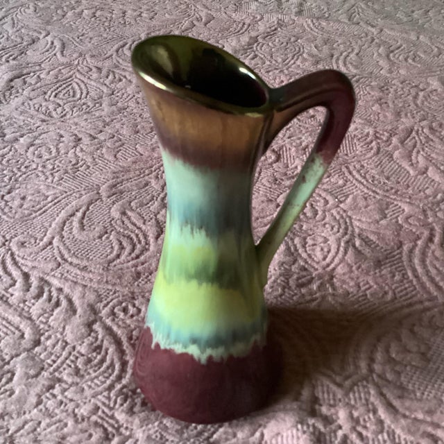 Scheurich Keramik Mid Century Modern Scheurich Multi-Colored Pottery Pitcher Vase For Sale - Image 4 of 9