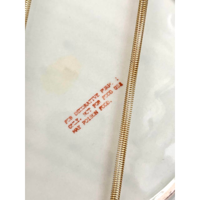 Vintage Hand-Painted Chinoiserie Decorative Plates With Birds & Botanical Motifs - A Matching Pair For Sale - Image 12 of 12