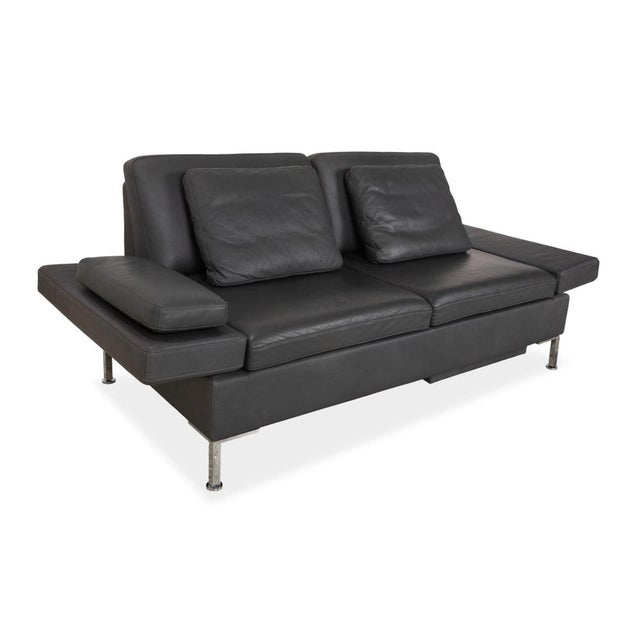 Alba 2-Seater Sofa in Grey Leather from Brühl For Sale - Image 4 of 15