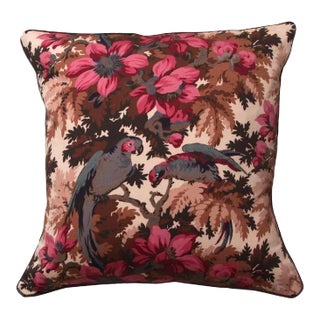 Jungle Parrots Print Pillow Cover For Sale