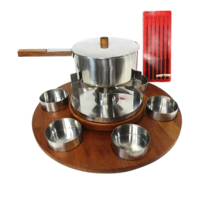 Stelton Lazy Susan Fondue Set by Peter Holmblad Denmark