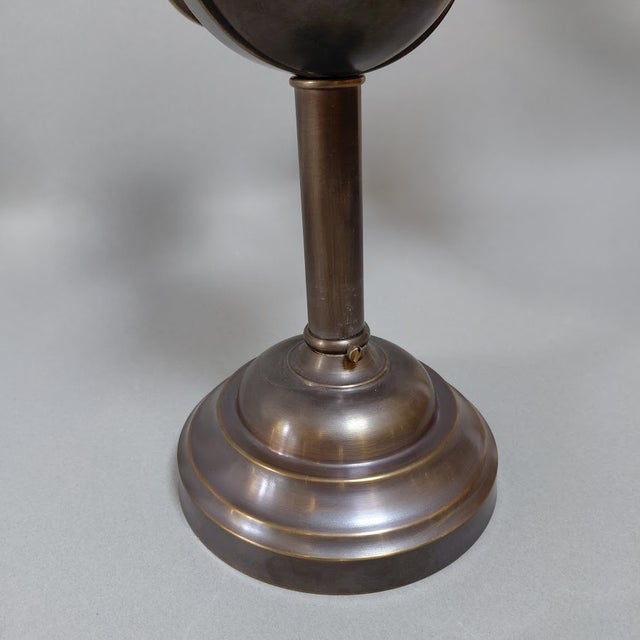 Pair of Early 20th Century Art Nouveau Gas-Electric Wall Lights With Floral Motifs & Frosted Bell Shades For Sale In Boston - Image 6 of 8