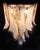 Vintage Italian Murano Wall Lights with 16 Caramel and Lattimo Glass Petals, 1979, Set of 2 For Sale - Image 9 of 16