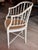 Set of Four Regency Style White Painted Faux Bamboo Armchairs With Cane Seats For Sale - Image 12 of 13