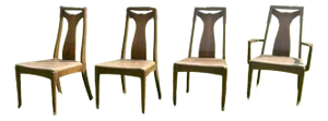 Set of 4 1960s Mid Century Modern Dining Chairs