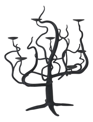 Brutalist Tree of Life Hand-Forged Candleholder, 1970s