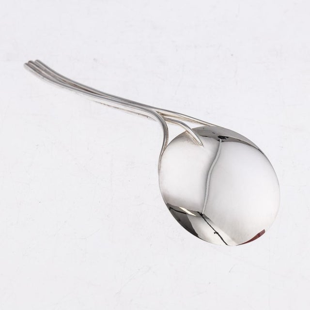 Silver & Glass Caviar Bowl & Serving Spoon Set from Cartier, 1990s, Set of 3 For Sale - Image 12 of 18
