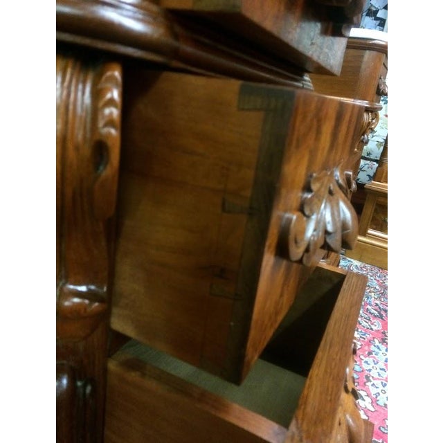 Brown Antique Dressing Mirror, Full Length Victorian Dresser Mirror For Sale - Image 8 of 17