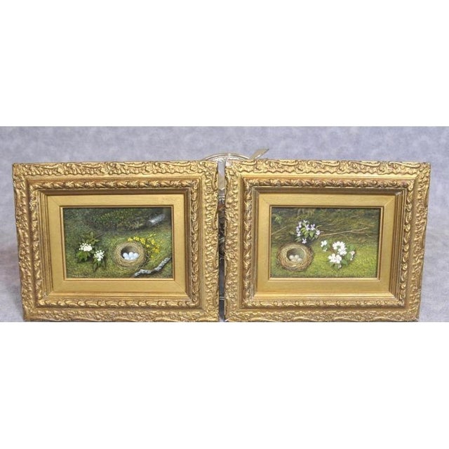 Victorian Artist, Easter Egg Nest & Spring Still Life, Oil Paintings, Set of 2 For Sale - Image 6 of 10