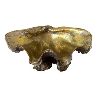Vintage Bronze Clam Shell Bowl For Sale