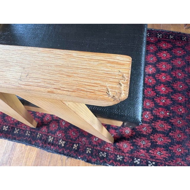 Vintage Limed Oak Compass Chair For Sale - Image 10 of 10