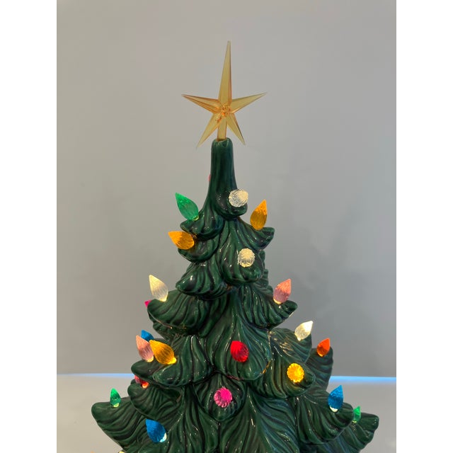 1950s 50’s Ceramic Christmas Tree For Sale - Image 5 of 8