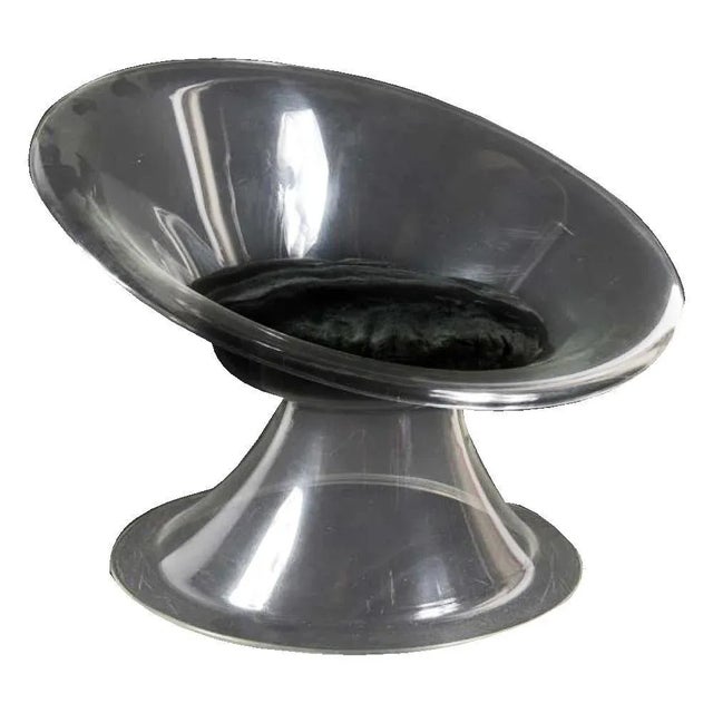 Animal Skin Buttercup Lucite Lounge Chair by Erwin & Estelle Laverne For Sale - Image 7 of 7