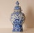AK Dutch Delftware Royal Delft Vase Baluster Chinoiserie Peacock Blue and White Delftware For Sale - Image 4 of 14