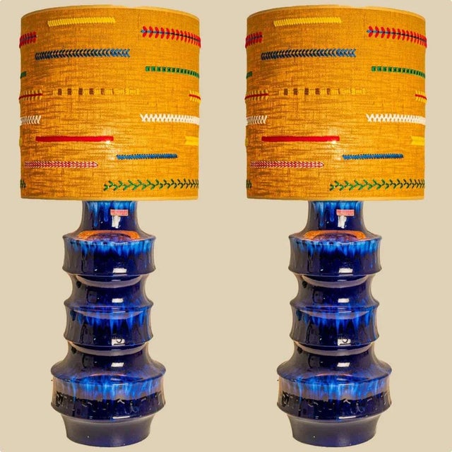 Large Ceramic Lamps from Scheurich, 1970s, Set of 2 For Sale - Image 3 of 16