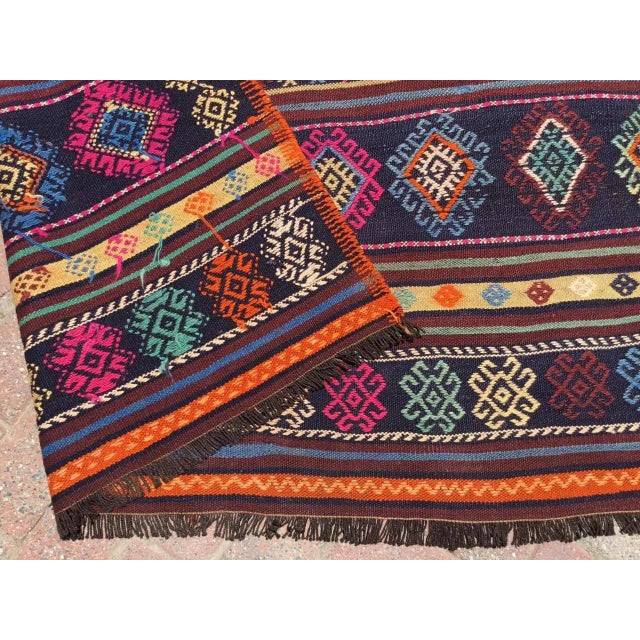 Vintage Turkish Tribal Kilim Rug - 55" X 100" For Sale - Image 10 of 11
