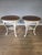 Victorian Britannia Pub Tables in Cast Iron with Oak Tops, Set of 2, in Very Good conditions.