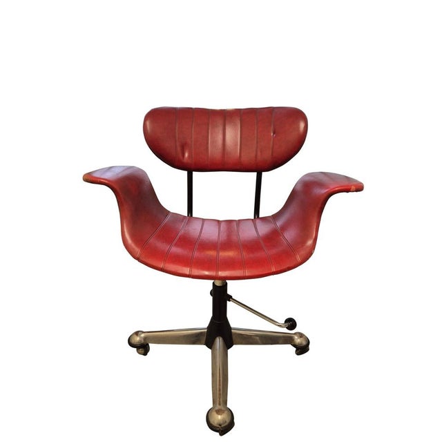 Vintage Italian Swivel Office Chair by Gastone Rinaldi for Rima, 1950s For Sale - Image 10 of 12