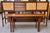 Iconic European Mid Century Modern Teak & Wicker Nesting Dining Suite W/ Credenza, Dining Table & Four Chairs c.1960 For Sale - Image 12 of 18