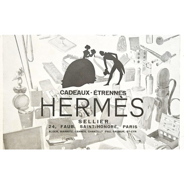Contemporary 1928 Original French Art Deco Hermes Advertisement Print-Luxury Gifts For Sale - Image 3 of 4