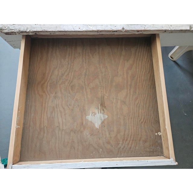 Antique Farmhouse / Art Table For Sale - Image 9 of 10