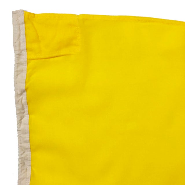 This large nautical flag is fully sewn from a wool cloth. Please note faint staining in photos, otherwise is great...