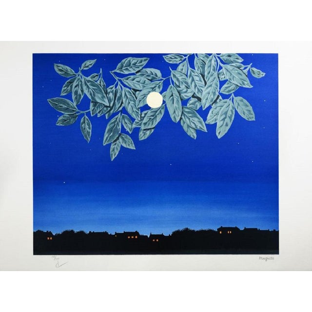 René magritte (after) - la page blanche interpretive lithograph after the work of rené magritte on bfk rives pure rag...