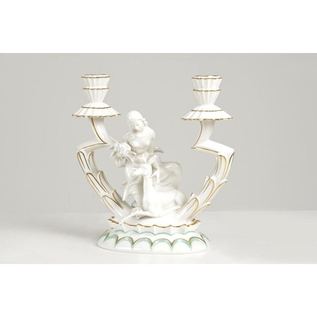 Chandelier in Porcelain by Karl Tutter, Germany, 1925 For Sale - Image 4 of 15