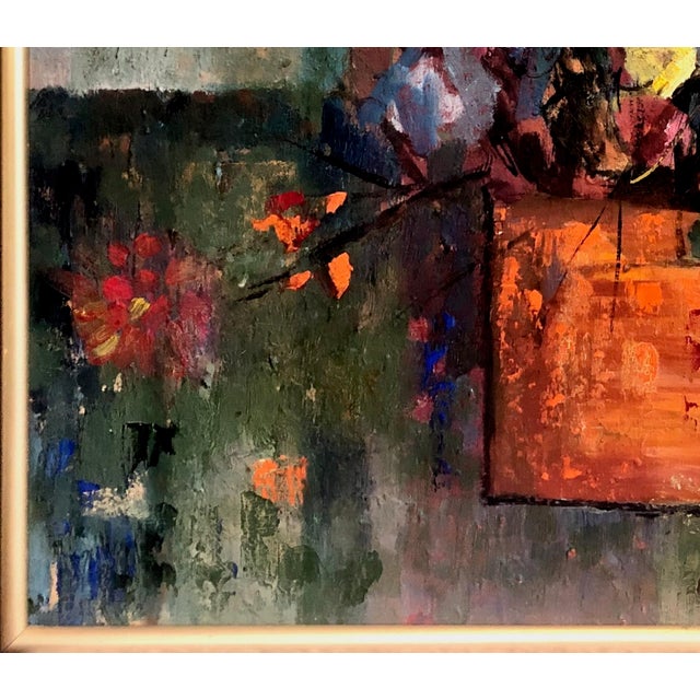 Mid-Century Modern Expressionist Still Life of Vibrant Flowers, Signed McKay For Sale In San Francisco - Image 6 of 9