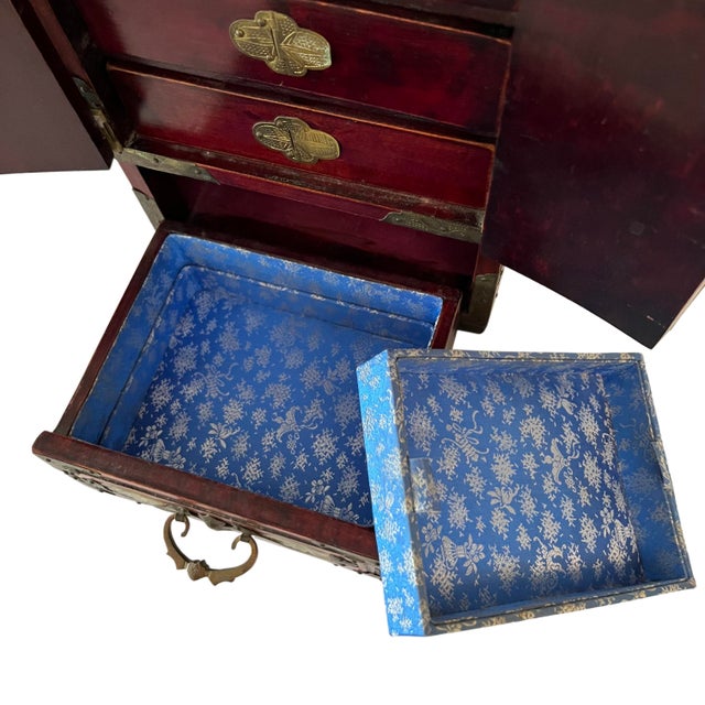 Mid 20th Century Antique Rosewood Jewelry Box Chairish