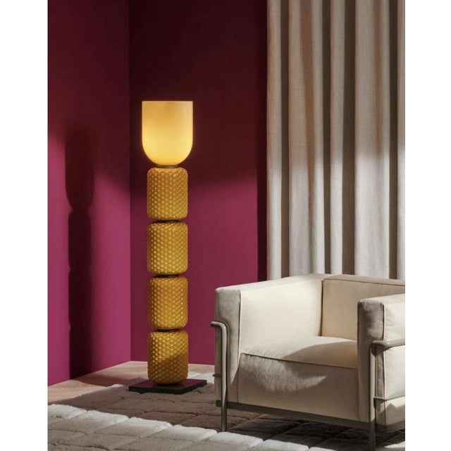 Mid-Century Modern Ficupala Floor Lamp in Blown Glass & Marble from Cassina For Sale - Image 16 of 17