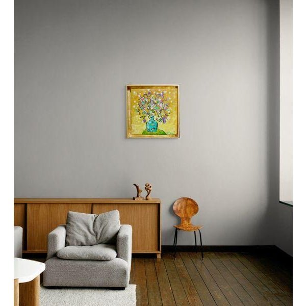 Abstract Golden Flowers For Sale - Image 3 of 4