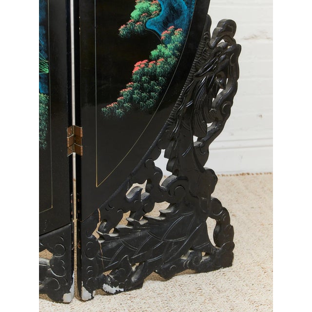 Jade Round Jade Chinese Vintage Carved Screen Room Divider For Sale - Image 8 of 12