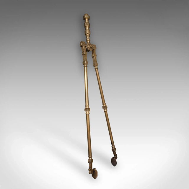 Victorian Antique Fire Tool Set, English, Brass, Shovel, Tongs, Poker, Victorian, c.1870 For Sale - Image 3 of 12