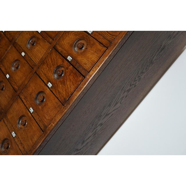 1920s Large English Oak Apothecary Cabinet, 1920s For Sale - Image 5 of 18