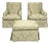 1980s Pair of "Colefax" Swivel Lounge Chairs & Ottoman Made in the Usa by Pearson For Sale