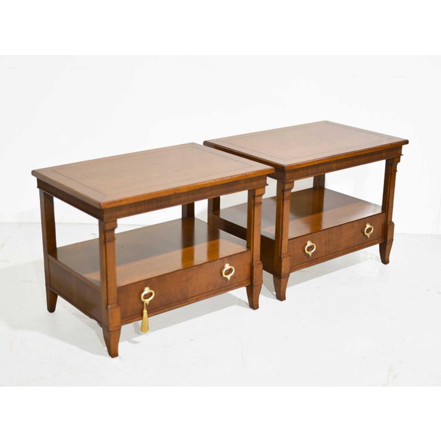Mid 20th Century Mid Century Transitional Side Tables by Baker Furniture- A Pair For Sale - Image 5 of 13