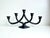 Sculptural five-flame candlestick made of heavy cast iron, crafted in 1967 at the experimental foundry of the renowned...