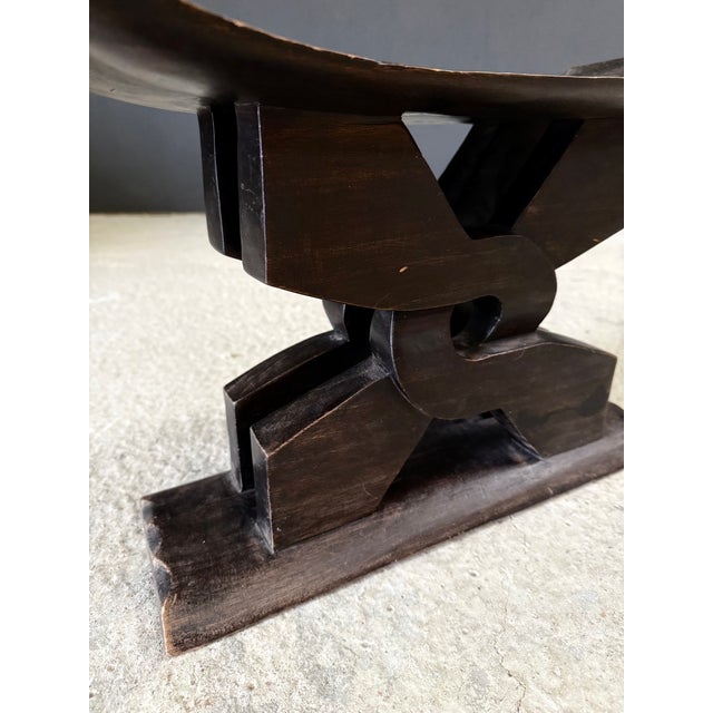 Handcarved Ashanti Tribal Stool, Africa, 1950s For Sale - Image 10 of 17