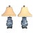 Blue & White Table Lamps Set of 2 For Sale