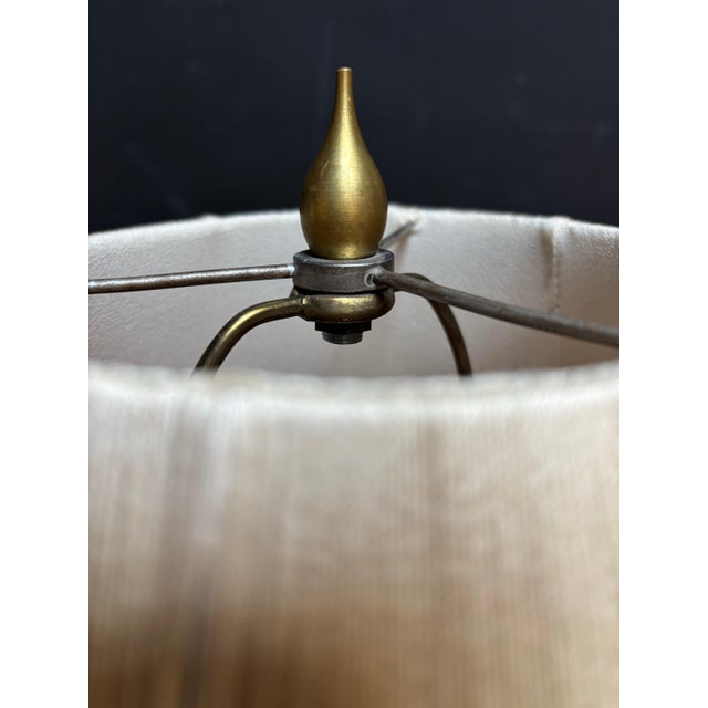 Brown Italian Pair of Painted Floral Table Lamps For Sale - Image 8 of 11