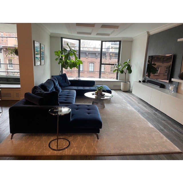 Modern Roche Bobois Symbole Velvet Sectional For Sale - Image 3 of 8