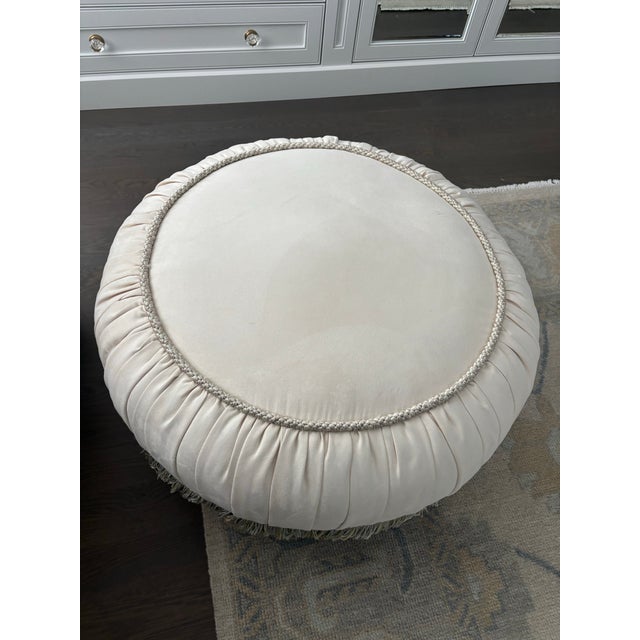 Baker Furniture Company Custom Upholstered Lounge Chair & Ottoman For Sale - Image 4 of 12