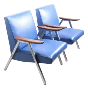 Pr. Mid Century Lounge Chairs by Royal Metal Furniture Company