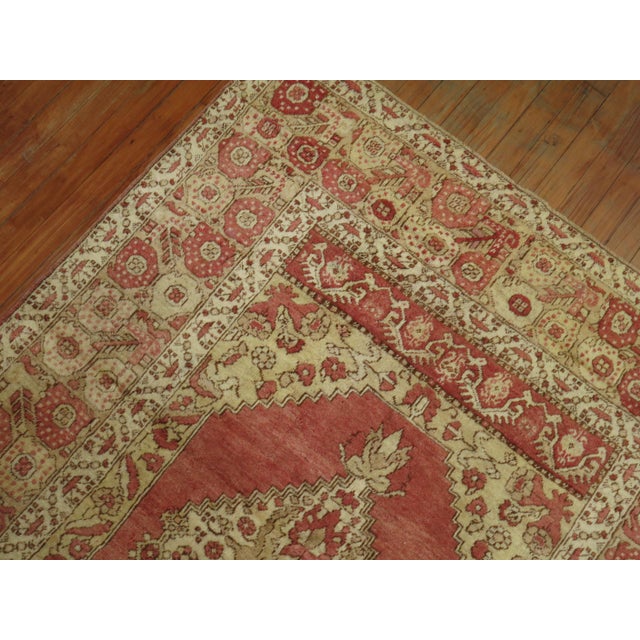 Antique Zabihi Collection Turkish Oushak Accent Rug - 4'8" x 6'4" For Sale In New York - Image 6 of 7