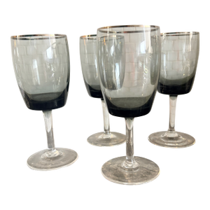 1950s Smoked Shot Glass - Set of 4