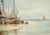 Sailboats in the Harbor, Early 20th Century Figurative Landscape Watercolor by Frederick Leo Hunter For Sale - Image 4 of 7