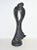 Vintage Mid 20th Century Ebony Wood Carving of Lovers Embracing For Sale - Image 10 of 12