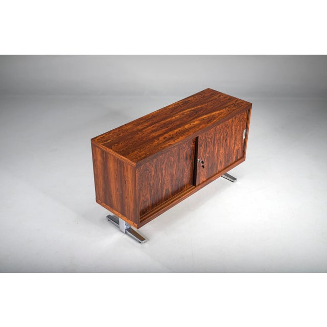 Mid-Century Wood Veneer Sideboard with Chrome Legs, 1960s For Sale - Image 10 of 18